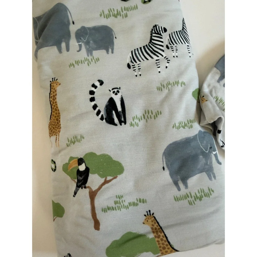 New without Tags Little Sleepies Safari Swaddle Blanket & Hat